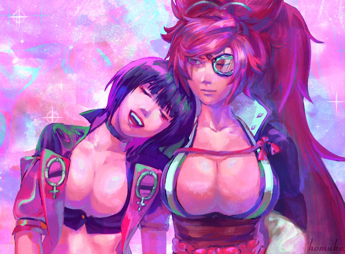 i-no and baiken from guilty gear