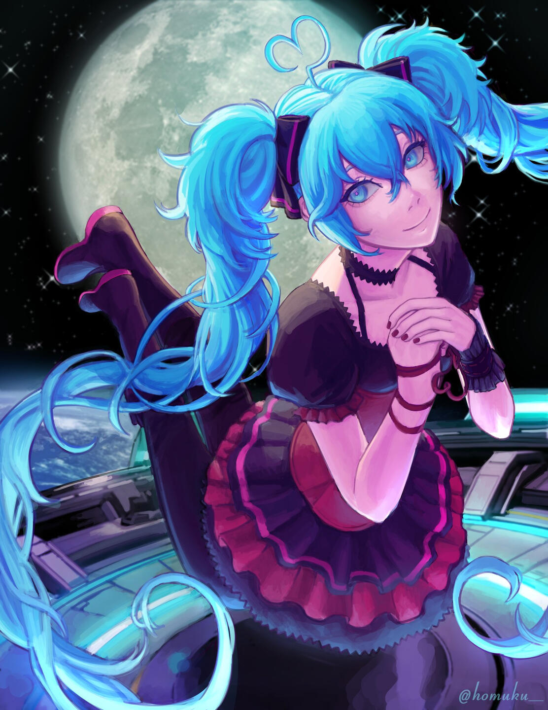 fanart of vocaloidP's 1/6 out of the gravity
